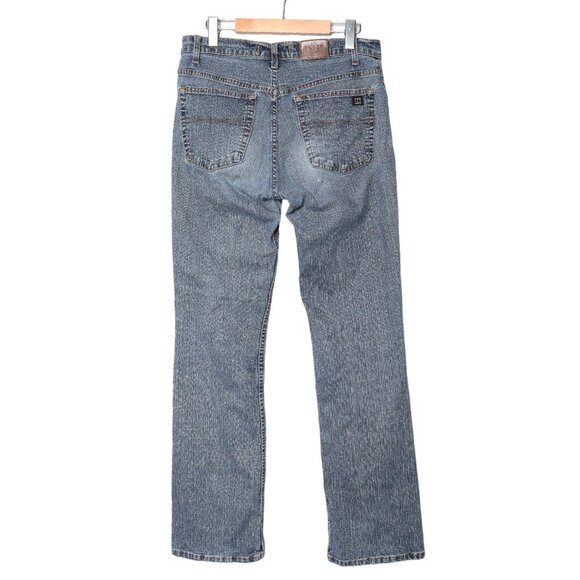 Vintage IKEDA 700 Straight Leg Jeans 90s Y2K Mid Rise Denim Retro Zipper Fly 31 - Picture 3 of 15